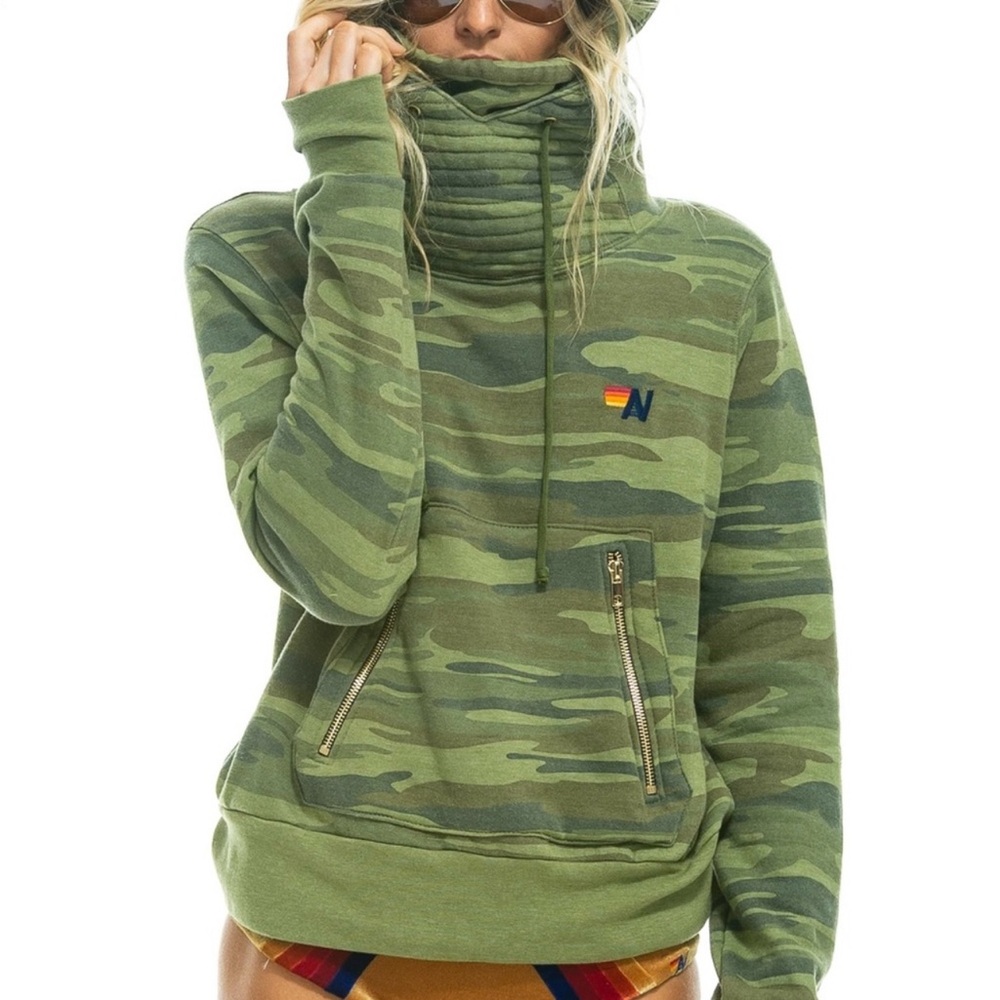 Aviator Nation Camo Ninja Hoodie, size XS